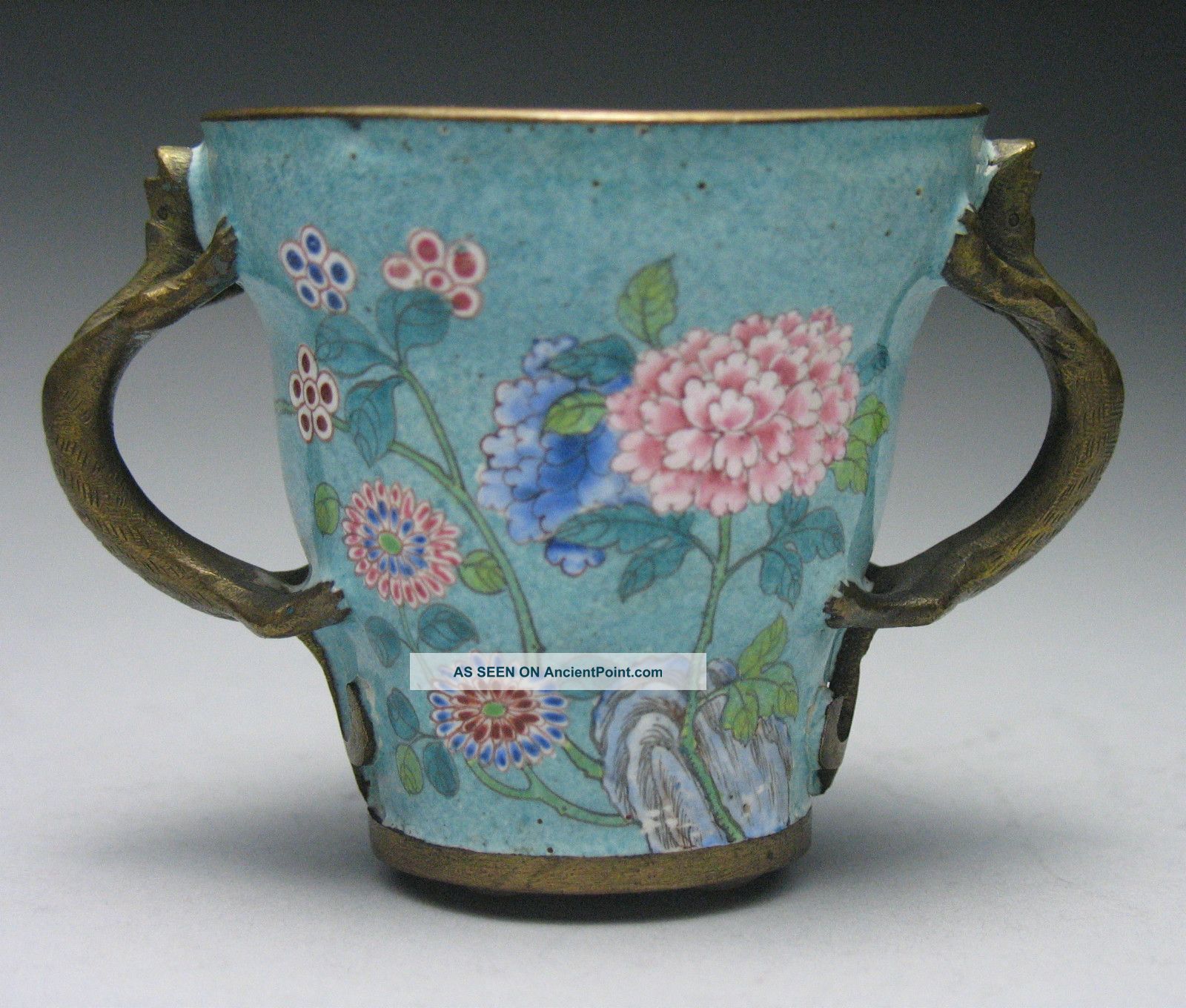 Charming Chinese Peking Enamel Loving Cup Glasses & Cups photo