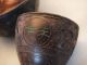 3 Chinese Carved Coconut Shells - 2 Funnels & A Cup 19thc Other photo 5