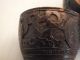 3 Chinese Carved Coconut Shells - 2 Funnels & A Cup 19thc Other photo 7