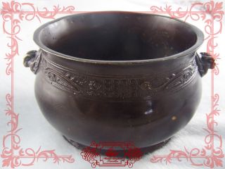 Chinese Ritual Bronze Incense Pot Xuande Reign Mark photo