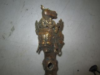 Bronze Ware,  Don ' T Know S,  Carved With Ghost And God ' S Design Old photo