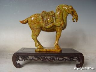 Rare Imperial Jade Carving Horse Statue 10 