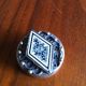 Vintage Pill Box Mother Of Pearl Inlay Silver Trinket Small Mosaic Snuff Iraqi Middle East photo 1