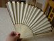 Antique Oriental Chinese Carved Bone / Pierced Ladies Fan Other photo 3