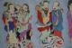 Antique Chinese Silk Dolls Tao God Myth Qilin Immortals Textile Story Staging Other photo 3