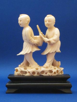 Chinese Carved Ox Bone Cultural Revolution Carving Faux Ivory - Republic Period photo