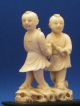 Chinese Carved Ox Bone Cultural Revolution Carving Faux Ivory - Republic Period Men, Women & Children photo 5