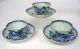 Chinese Blue/white Export Porcelain Tea Ware Qianlong Period Mid 18th C.  (2 Sets) Bowls photo 4
