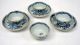 Chinese Blue/white Export Porcelain Tea Ware Qianlong Period Mid 18th C.  (2 Sets) Bowls photo 8