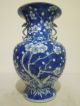 24.  A Chinese Blue White Flower Vase With Yuyi Handles 19th C Other photo 2