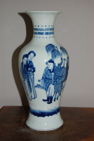 19thc Antique Chinese Porcelain Blue & White Vase photo