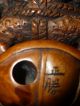 Amazing Netsuke Sumo Bullfrog On A Pumpkin Incredible Detail Signed By Artist Netsuke photo 6