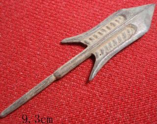 (hyz 732) Chinese Bronze Arrowhead Size 9.  3cm photo