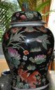 Qing Dinasty Kangxi Mark Famille Noire 18 Inches Jar Vases photo 1