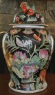 Qing Dinasty Kangxi Mark Famille Noire 18 Inches Jar Vases photo 2