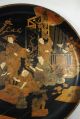 Antique Japanese/ Chinese Lacquer Figural Tray Late 19th Century 10 1/4 
