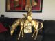 Japanese Brass Statue Of Scholar On Horse Statues photo 1