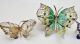 4 Antique Enamel Brooches - With Gorgeous Details - Chinese Sterling Butterflies Necklaces & Pendants photo 1