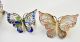 4 Antique Enamel Brooches - With Gorgeous Details - Chinese Sterling Butterflies Necklaces & Pendants photo 2