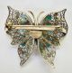 4 Antique Enamel Brooches - With Gorgeous Details - Chinese Sterling Butterflies Necklaces & Pendants photo 6