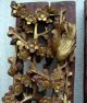 Antique Pair Elder Asian Chinese Carved Wood Panel Screen Other photo 7