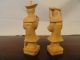 Vintage Chineese Figural Chess Set: Hand Carved Pieces & Board W/ Drawers & Case Men, Women & Children photo 5