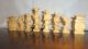 Vintage Chineese Figural Chess Set: Hand Carved Pieces & Board W/ Drawers & Case Men, Women & Children photo 7