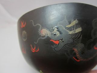 Vintage Chun Wah Co.  Dragon Lacquered Bowl photo