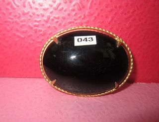 China In The 1990s Black Onyx Brooch Cn043 photo