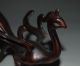 Chinese Copper Archaistic Chilong Suzaku Statue Nr Dragons photo 5