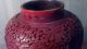 Cinnabar Vases Pair Late Ming Early Ching Dynasty Vases photo 3