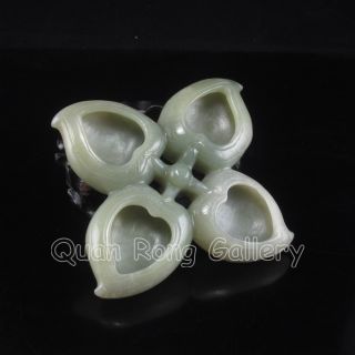 Chinese Hetian Jade Brush Washer W Peach Nr photo