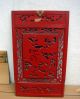 Antique Asian Chinese Carved Wood Frame Warrior Battle Temple Panel Other photo 10