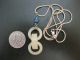 Antique Chinese Imperial Jade Ahd Cloisonne Ehamel S/silver Pendant Necklaces & Pendants photo 4