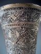 Very Fine Ottoman Persian Bronze W/ Copper & Silver Decor Fluted Vase Ca.  1900 Middle East photo 5