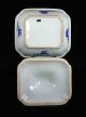 Antique Blue & White Canton China,  Export Porcelain - Damaged: Squ.  Vegetable Dish Boxes photo 2