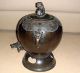 Antique Chinese Asian Bronze Foo Dog Handle Samovar Hot Water Pot Urn Pots photo 8
