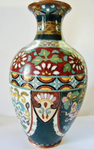 Japanese Antique Cloisonne Vase - Meiji Item - Unique Design photo