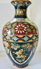 Japanese Antique Cloisonne Vase - Meiji Item - Unique Design Vases photo 8
