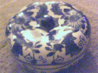 Antique Chines Bowl With Cover Blue And White photo