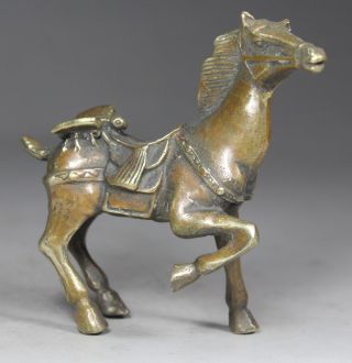 Chinese Old Copper Handwork Horse Statue photo