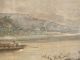 Chinese Rice - Paper (pith) Painting Of A Lakeland Scene & Working Boat 18thc Paintings & Scrolls photo 6