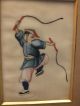 3 Chinese Rice - Paper (pith) Small Studies Of Young Men In Fighting Poses 19thc Paintings & Scrolls photo 3