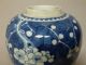 Antique Chinese C1700 Kangxi Period Blue & White Prunus Jar Vases photo 5