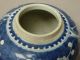 Antique Chinese C1700 Kangxi Period Blue & White Prunus Jar Vases photo 6