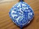 Vtg Antique Chinese Asian Blue White Porcelain Bead Necklace Phoenix Medallion Necklaces & Pendants photo 6
