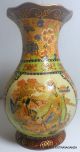 Vintage Chinese Enameled Porcelain Moriage Style Maidens Phoenix Tail Vase Vases photo 3