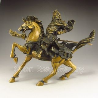 Chinese Bronze Statue - General Guangong Nr photo