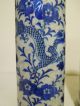 32.  A Similar Pair Of Blue White Crackle Vase Late Qing Other photo 6