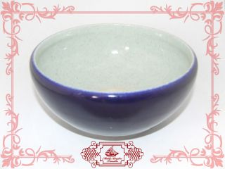 Large Chinese Sacrificial Blue Monochrome Jingdezhen Porcelain Bowl photo